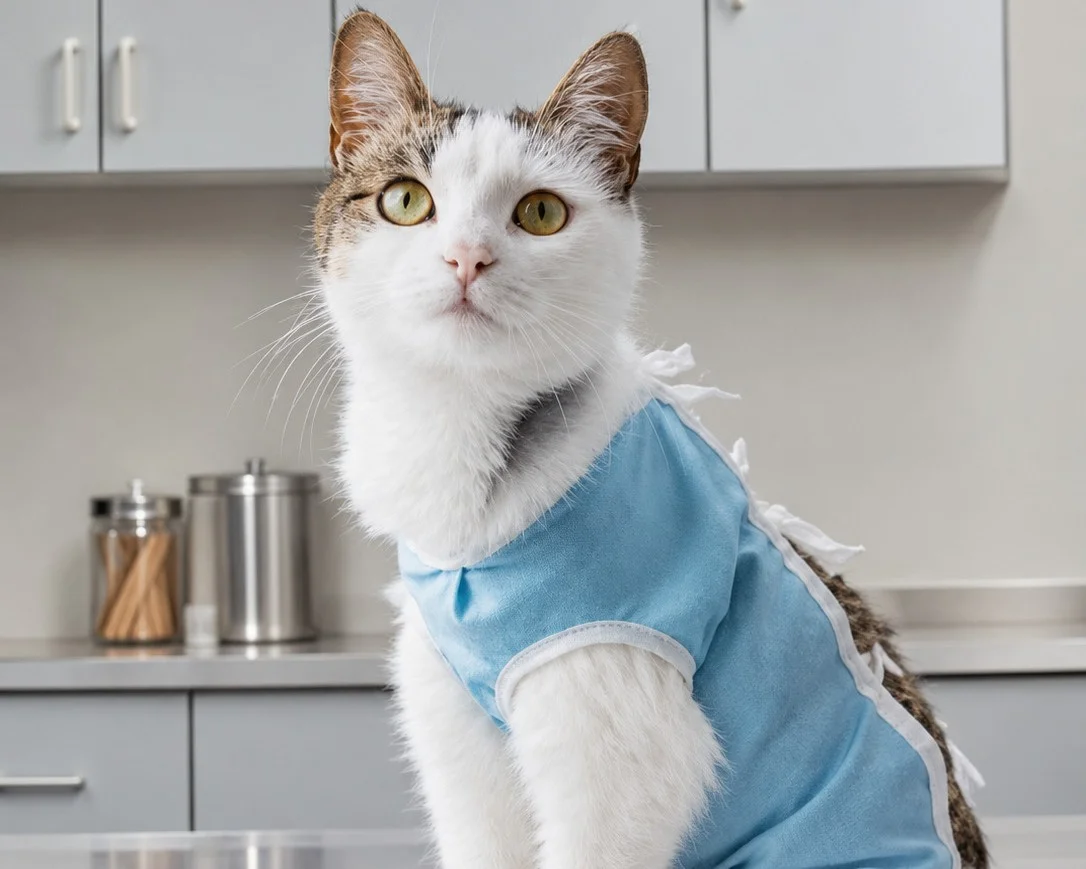 Gato se recuperando após castração