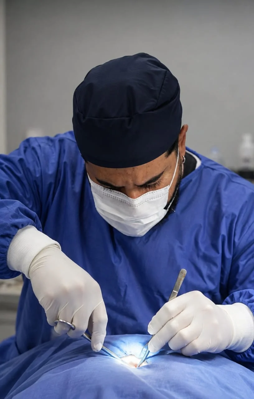 Dr. Alan Millani em atendimento na Mill'S VET